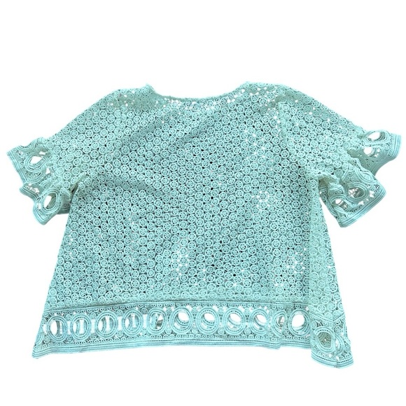 Anthropologie English factory white crochet cutout blouse - Picture 6 of 8